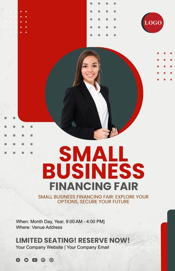 Free Small Business Financing Fair Poster Template to Edit Online