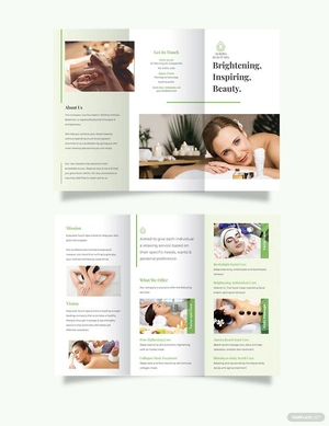 Spa Service Tri-fold Brochure Template