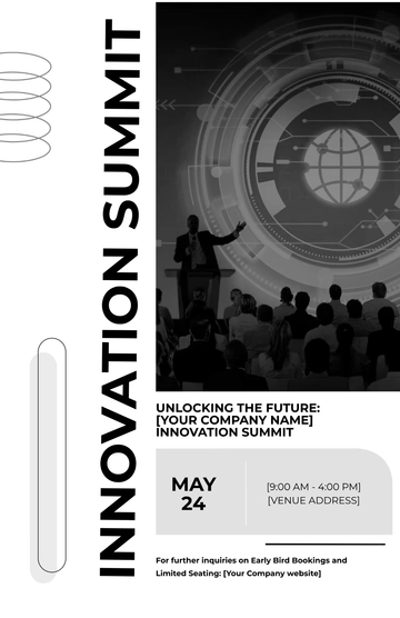 Free Innovation Summit Poster Template to Edit Online