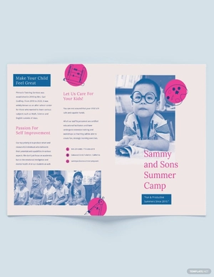 Summer school Bi-fold Brochure Template