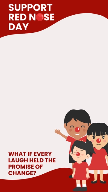 Free Red Nose Day  Snapchat Geofilter Template to Edit Online