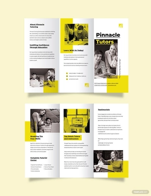 Tutoring School Tri-fold Brochure Template