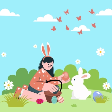 Free Easter Monday Clipart Template to Edit Online