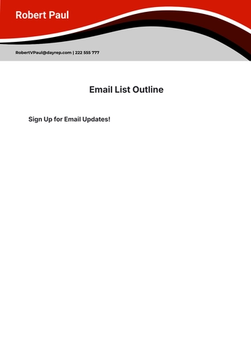 Free Email List Outline Template to Edit Online