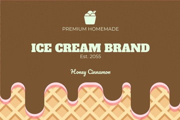 Free Ice Cream Label Template to Edit Online