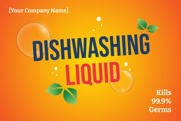 Free Dishwashing Liquid Label to Edit Online