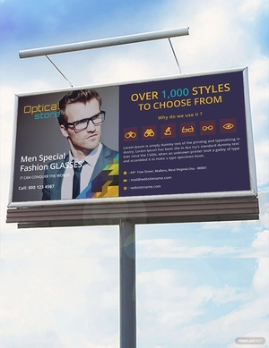 Optical Store Billboard Template