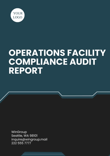 Free Operations Facility Compliance Audit Report Template to Edit Online
