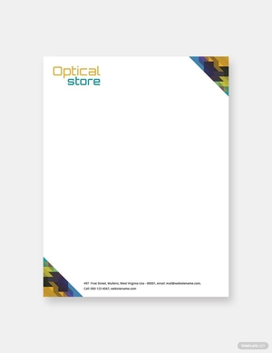 Optical Store Letterhead Template