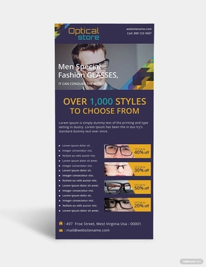 Optical Store Rack Card Template