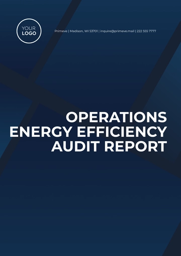 Free Operations Energy Efficiency Audit Report Template to Edit Online