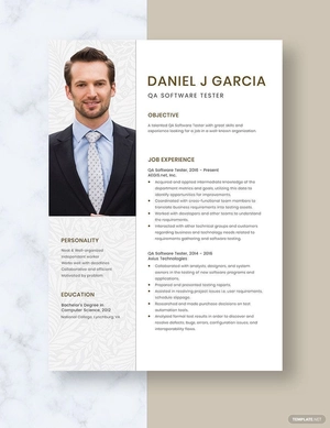 QA Software Tester Resume