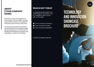 Free Technology and Innovation Showcase Brochure Template to Edit Online