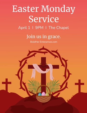 Free Easter Monday Flyer Template to Edit Online