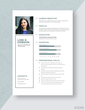 Quality Assurance Technician Resume
