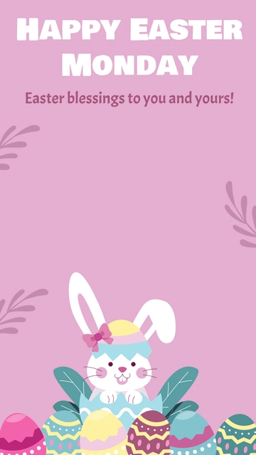 Free Easter Monday Snapchat Geofilter Template to Edit Online