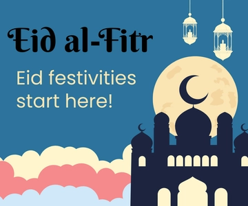 Free Eid al-Fitr Ad Banner Template to Edit Online