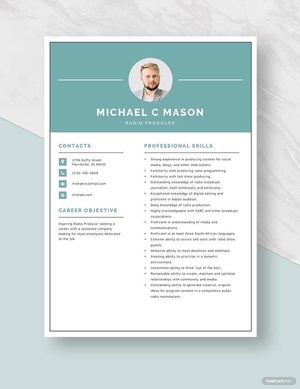 Radio Producer Resume