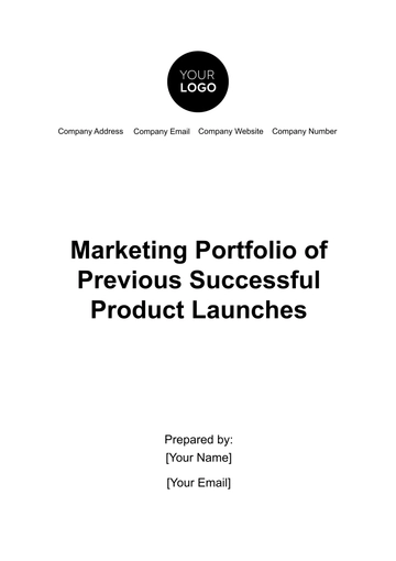 Free Marketing Portfolio of Previous Successful Product Launches Template to Edit Online