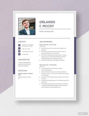 Ramp Supervisor Resume