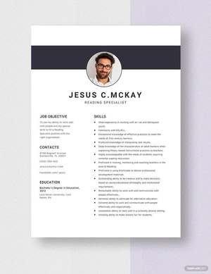 Reading Specialist Resume