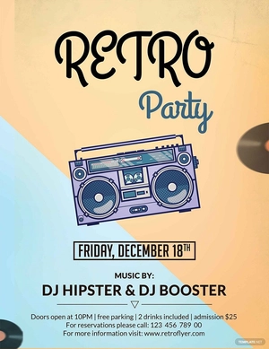Retro Grunge Party Flyer Template