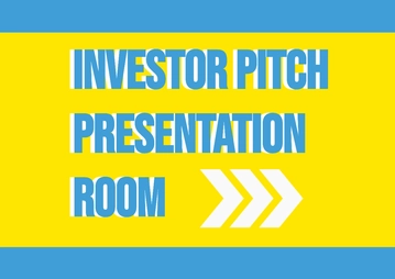 Free Investor Pitch Presentation Room Signage Template to Edit Online