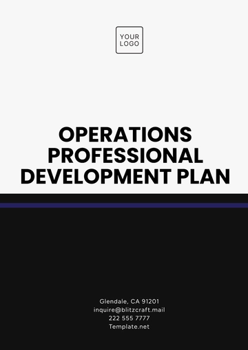 Free Operations Professional Development Plan Template to Edit Online