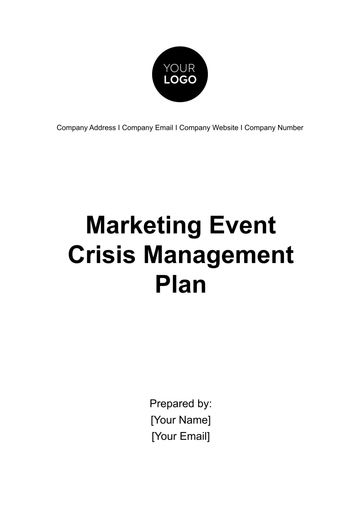 Free Marketing Event Crisis Management Plan Template to Edit Online