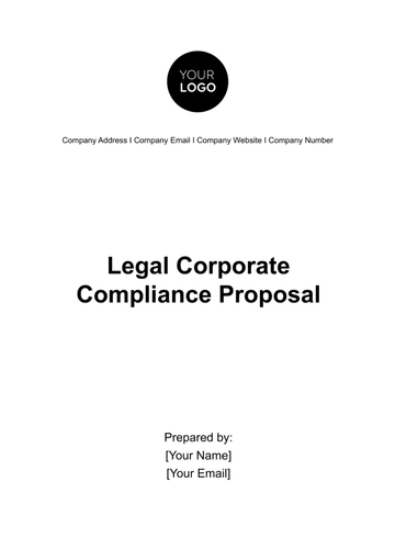 Free Legal Corporate Compliance Proposal Template to Edit Online