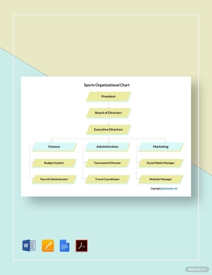 Sample Sports Organizational Chart Template