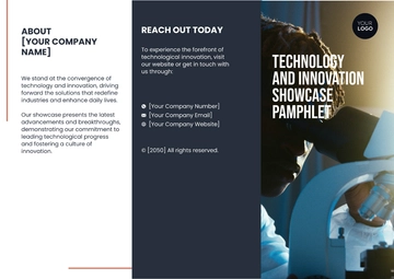 Free Technology and Innovation Showcase Pamphlet Template to Edit Online