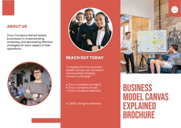 Free Business Model Canvas Explained Pamphlet Template to Edit Online