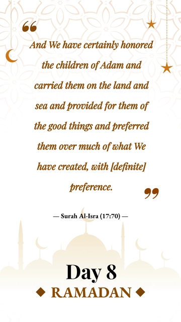 Free Ramadan Day 8 Quote Template to Edit Online Free Ramadan Day 8 Quote Template to Edit Online