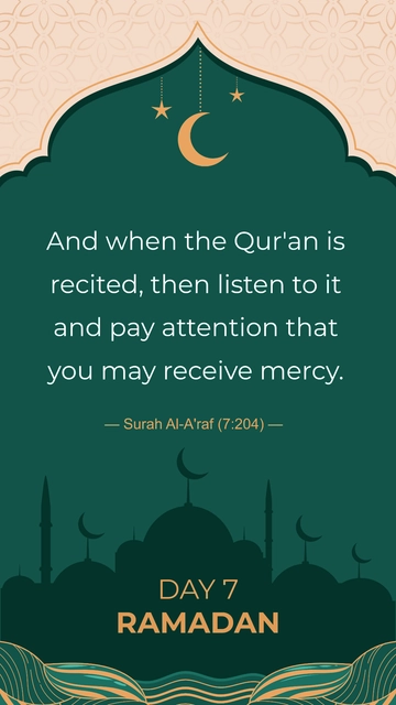 Free Ramadan Day 7 Quote Template to Edit Online Free Ramadan Day 7 Quote Template to Edit Online