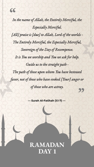 Free Ramadan Day 1 Quote Temaplate to Edit Online Free Ramadan Day 1 Quote Temaplate to Edit Online