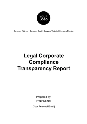 Free Legal Corporate Compliance Transparency Report Template to Edit Online