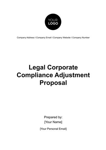 Free Legal Corporate Compliance Adjustment Proposal Template to Edit Online