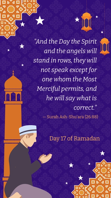 Free Ramadan Day 17 Quote Template to Edit Online Free Ramadan Day 17 Quote Template to Edit Online