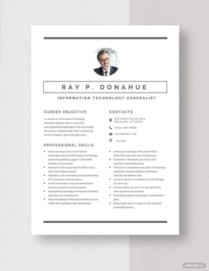 Information Technology Generalist Resume