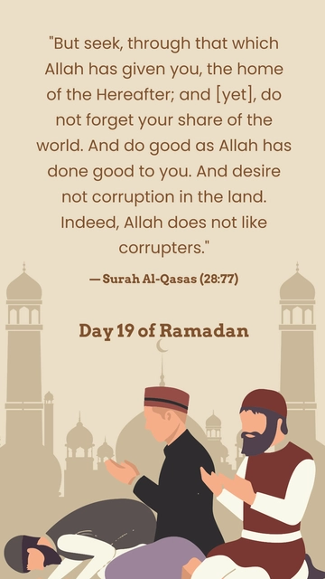 Free Ramadan Day 19 Quote Template to Edit Online Free Ramadan Day 19 Quote Template to Edit Online