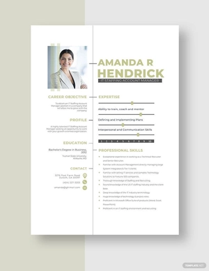 IT Staffing Account Manager Resume
