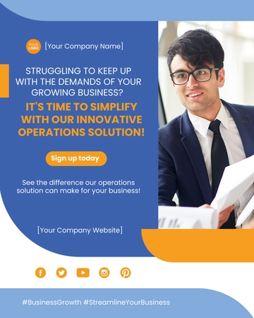 Free Operations Facebook Post Template to Edit Online