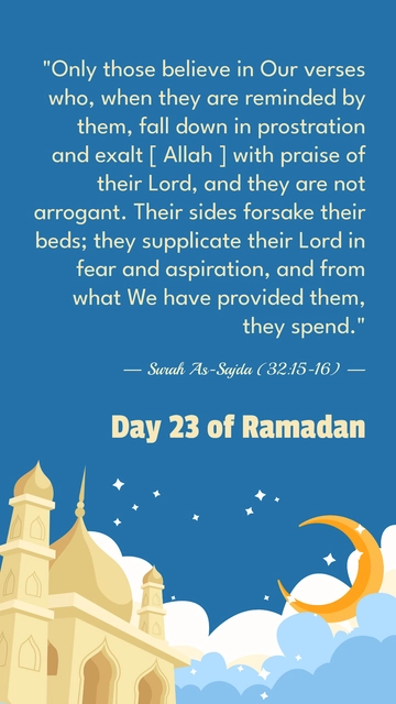 Free Ramadan Day 23 Quote Template to Edit Online Free Ramadan Day 23 Quote Template to Edit Online