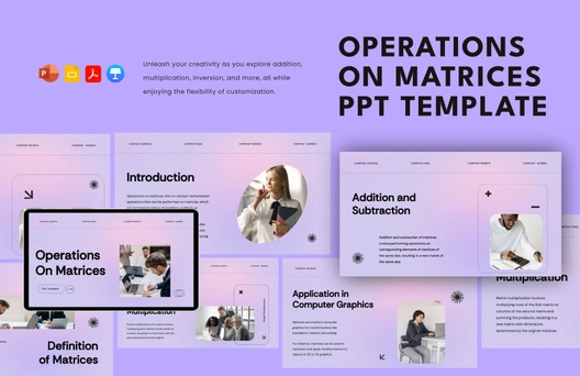 Operations on Matrices PPT Template