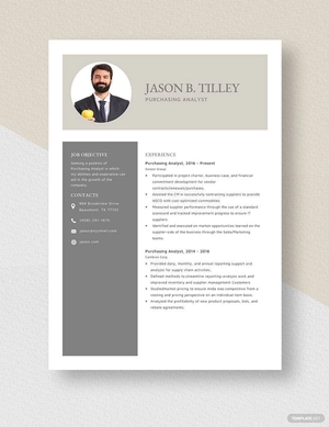 Purchasing Analyst Resume