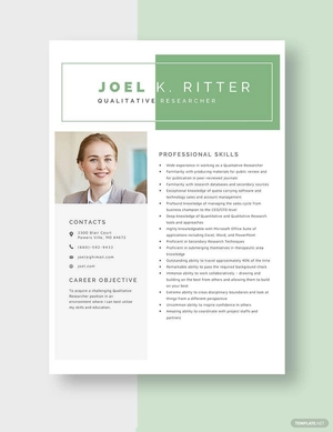 Qualitative Researcher Resume