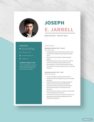 Radiology Assistant Resume