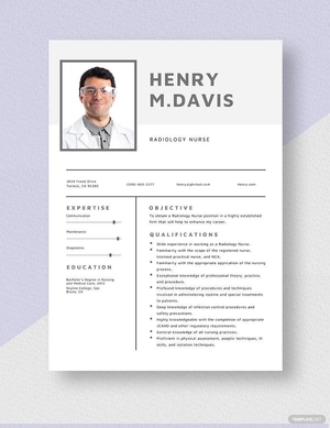 Radiology Nurse Resume