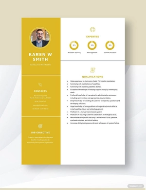 Satellite Installer Resume